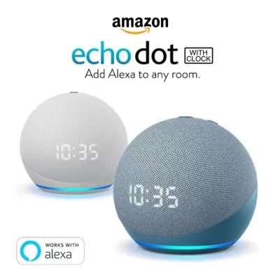 Echo Dot Alexa con Reloj 5ta Generación / Azul, Asistentes de voz, Hogar inteligente, Hogar, Todas, Categoría